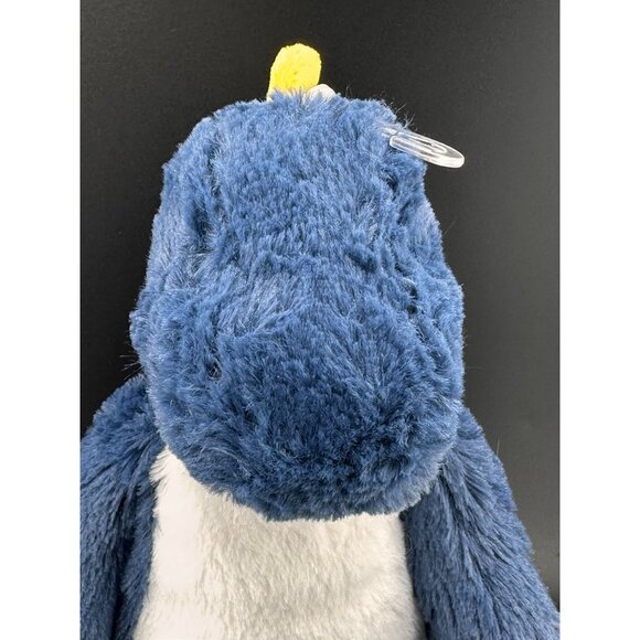 Carter’s Dinosaur Plush Navy Blue White Yellow Stuffed Dino Lovey 68172 With Tag - Picture 3 of 16